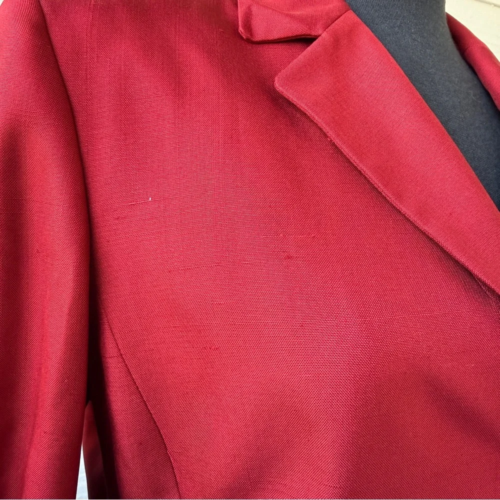 Kasper 100% Silk Red Suit Blazer –‎ Size 10 (BNWT) - Picture 4 of 12
